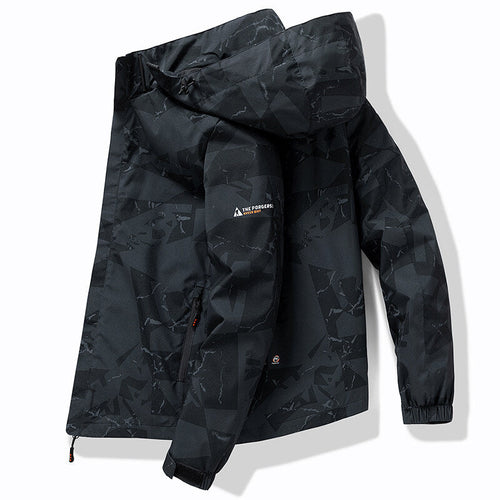 Drune | Herren Winter Skijacke - Mit Kapuze und Reißverschluss