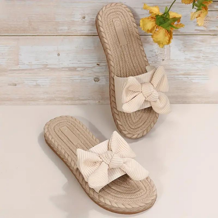 Drune | Bowknot Pantoffeln Flache Slip-On Sandalen für Frauen
