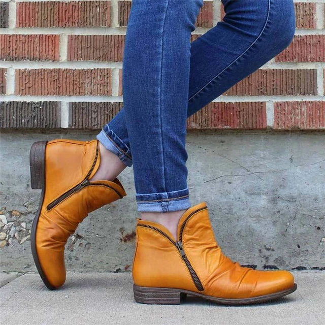 Drune | Reißverschluss-Ankle Boots für Damen – Stilvoll & Bequem