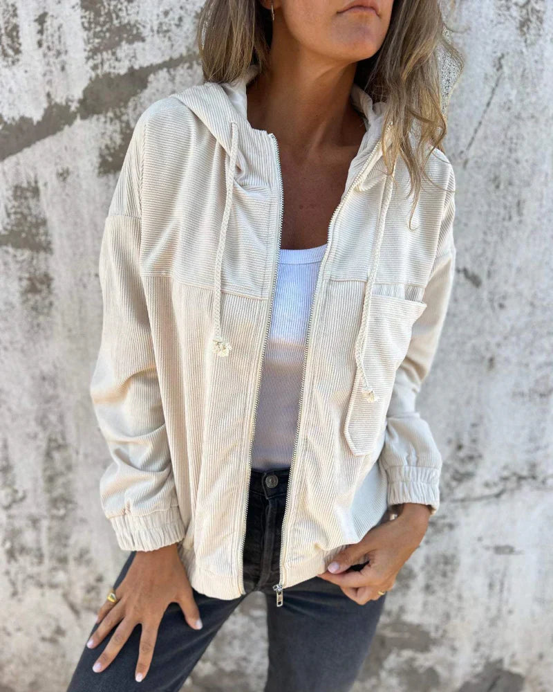 Drune | Up Kapuzenpullover Lässige Leichte Kapuzenjacke für Damen