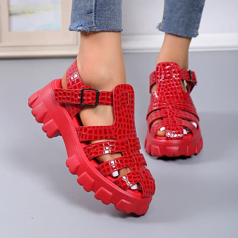 Waveselegance Gladiatoren Sandalen Drune
