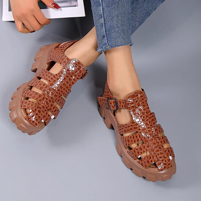 Waveselegance Gladiatoren Sandalen Drune
