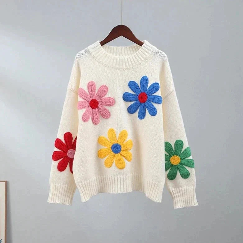 Drune | Dekorativer Pullover mit Blumen