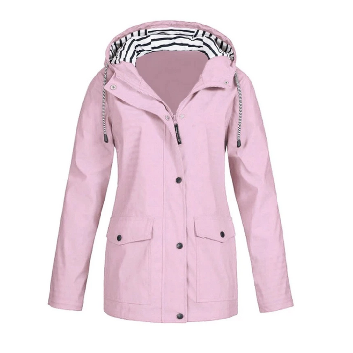 Drune | Damen-Übergangsjacke mit gestreifter Kapuze