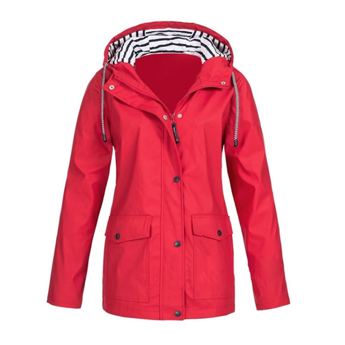 Drune | Damen-Übergangsjacke mit gestreifter Kapuze