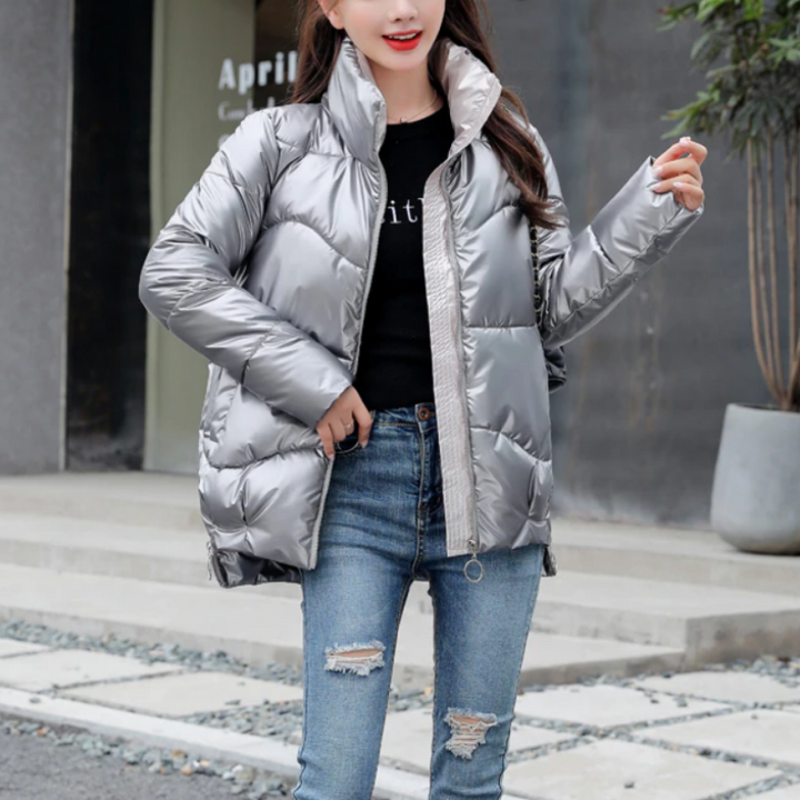 Drune | Winter-Steppjacke für Damen in Metallic