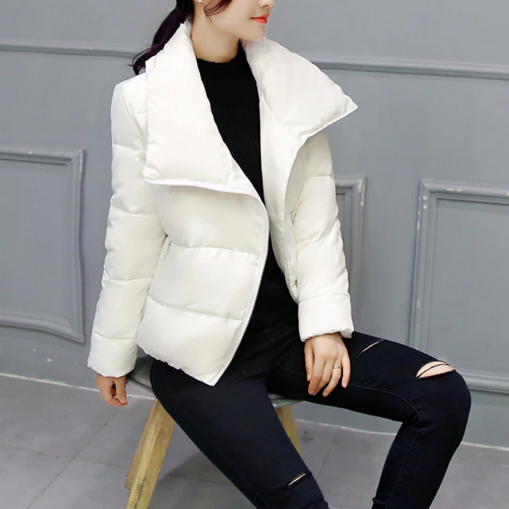 Drune | Damen Winterjacke mit asymmetrischem Kragen