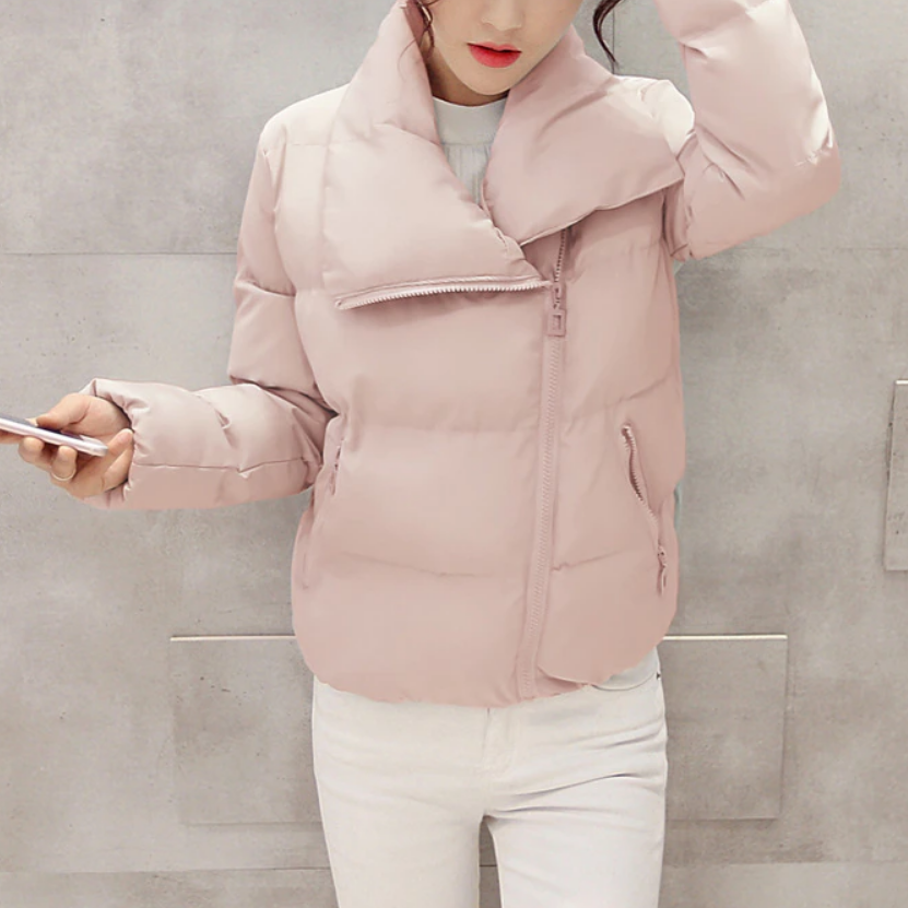 Drune | Damen Winterjacke mit asymmetrischem Kragen