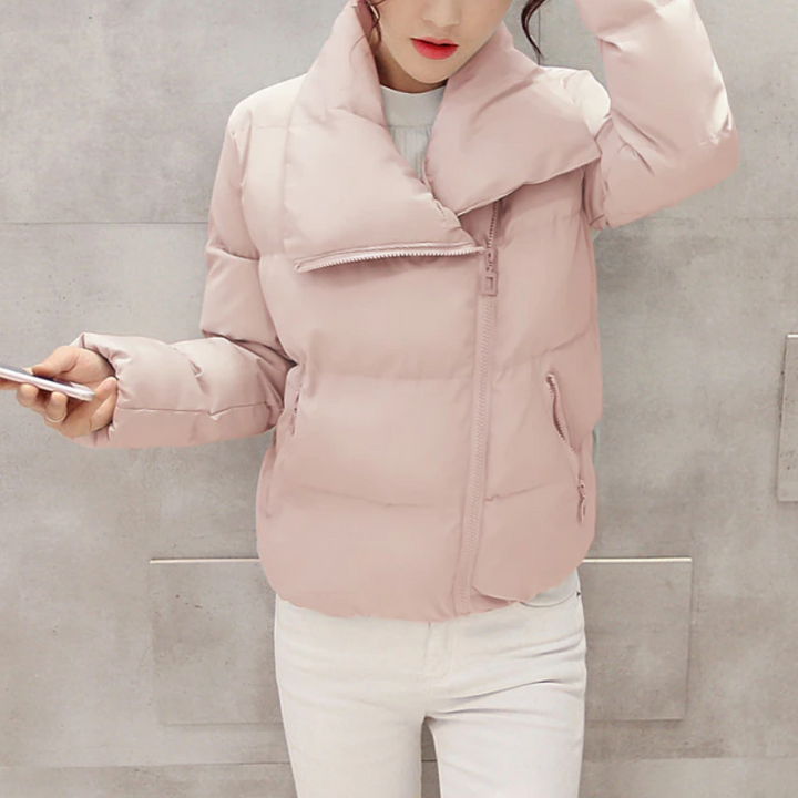Drune | Damen Winterjacke mit asymmetrischem Kragen