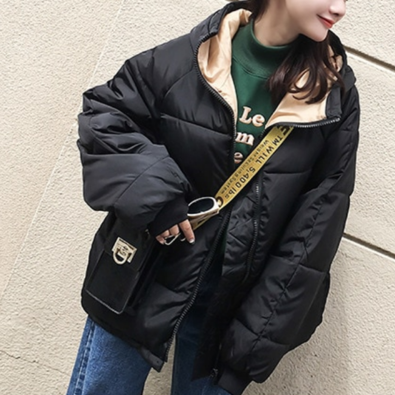 Drune | Damen Winterjacke mit Kontrastfutter