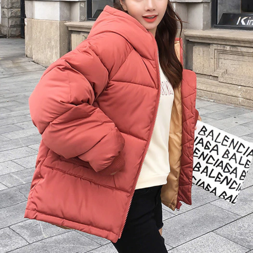 Drune | Damen Winterjacke mit Kontrastfutter