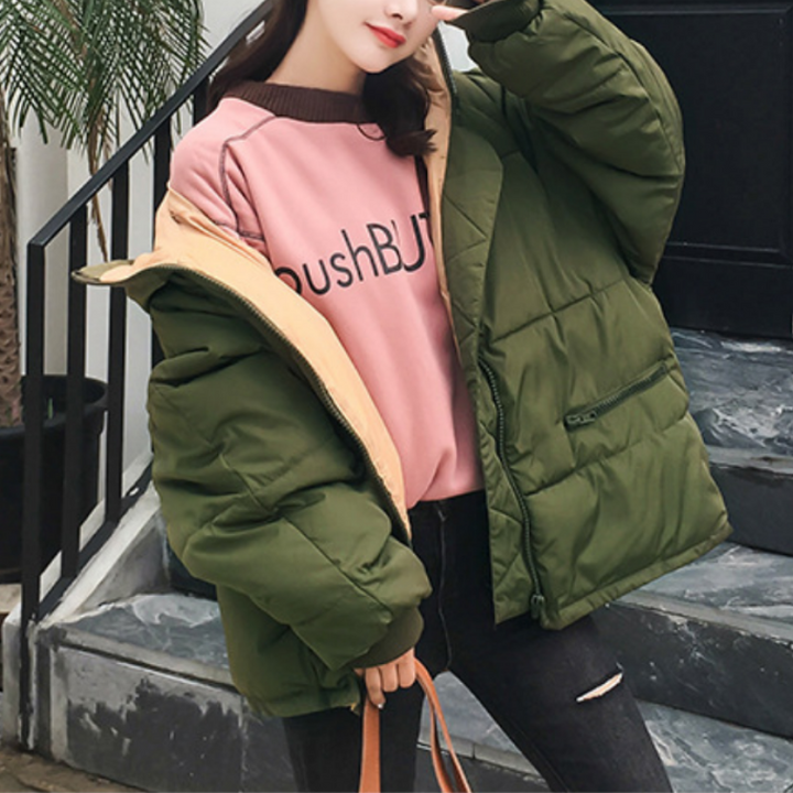 Drune | Damen Winterjacke mit Kontrastfutter