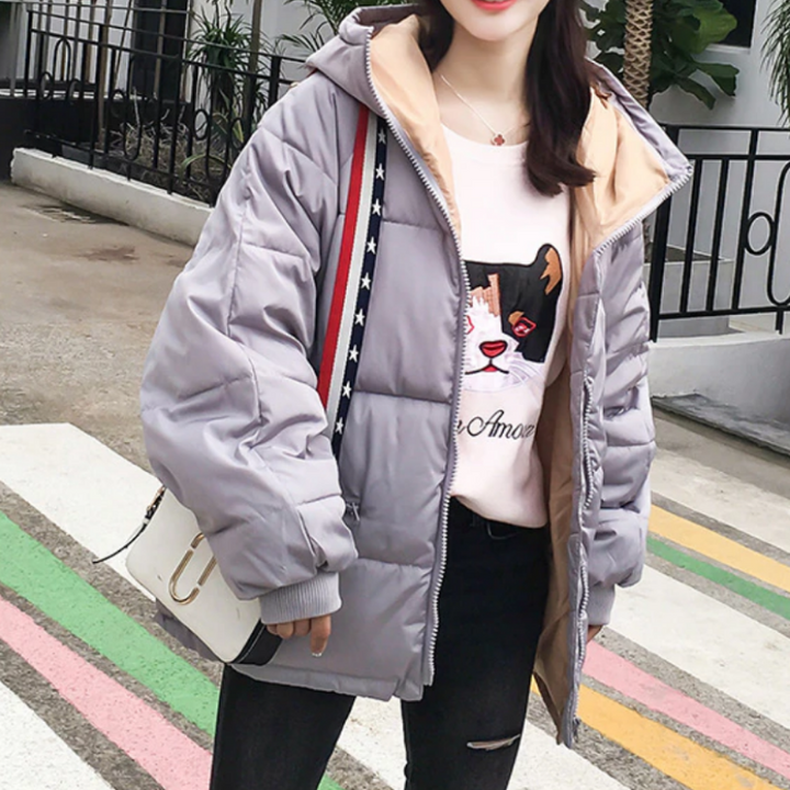 Drune | Damen Winterjacke mit Kontrastfutter