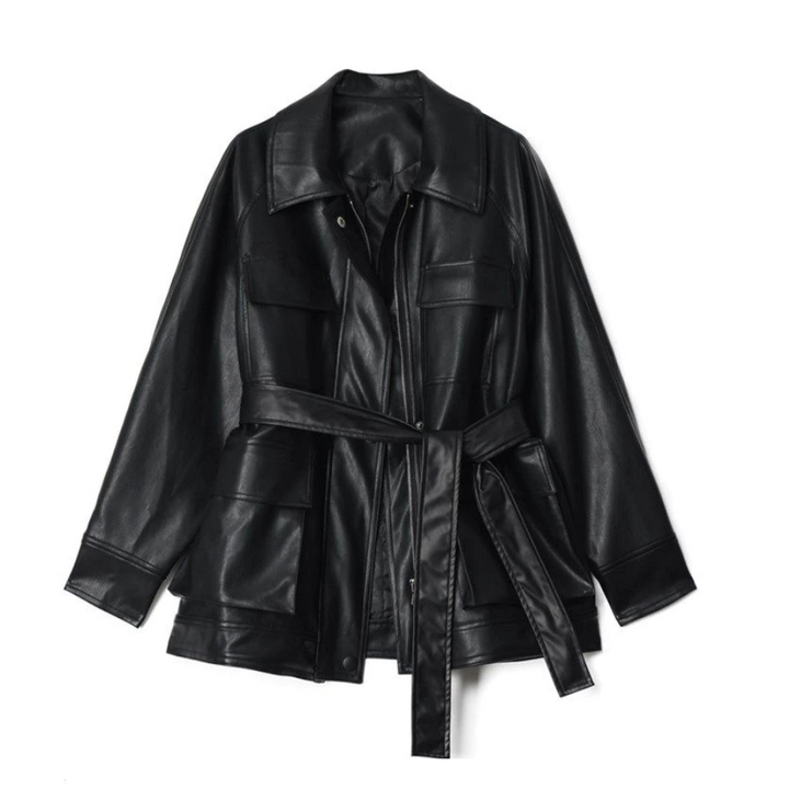 Drune | Damen Lederjacke mit lockerem Schnitt
