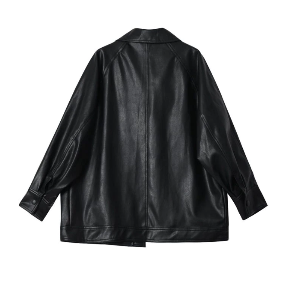 Drune | Damen Lederjacke mit lockerem Schnitt