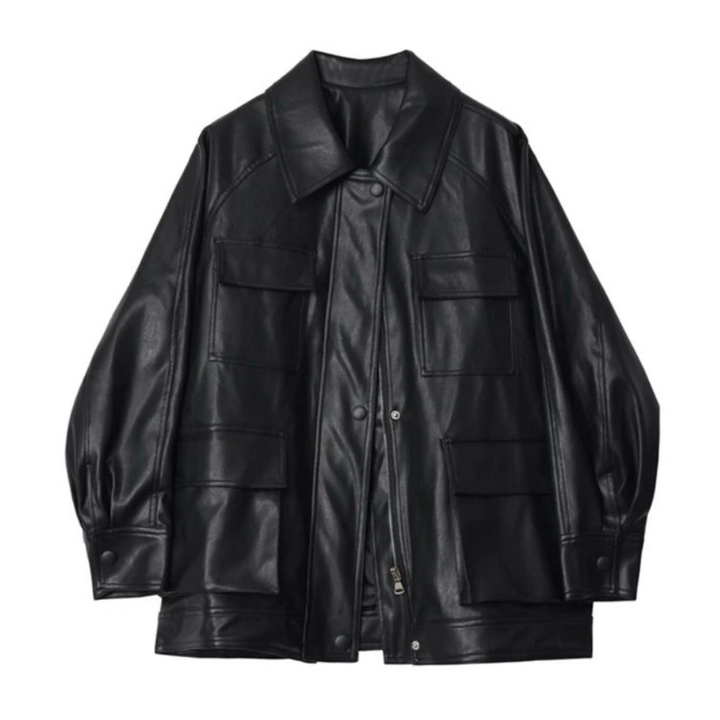 Drune | Damen Lederjacke mit lockerem Schnitt