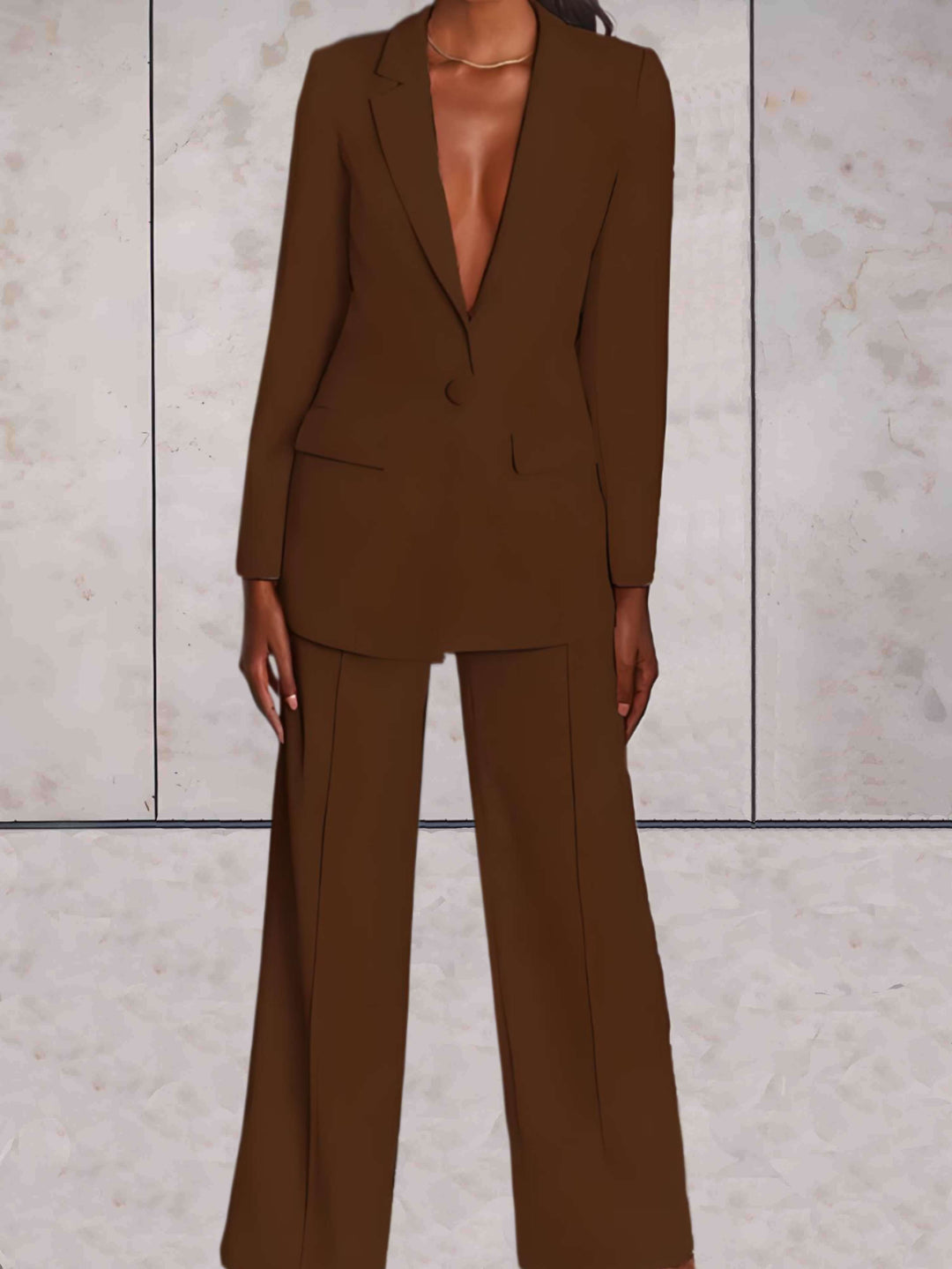 Drune | Damenanzug 2-teilig - Eleganter Blazer und weite Hose Set
