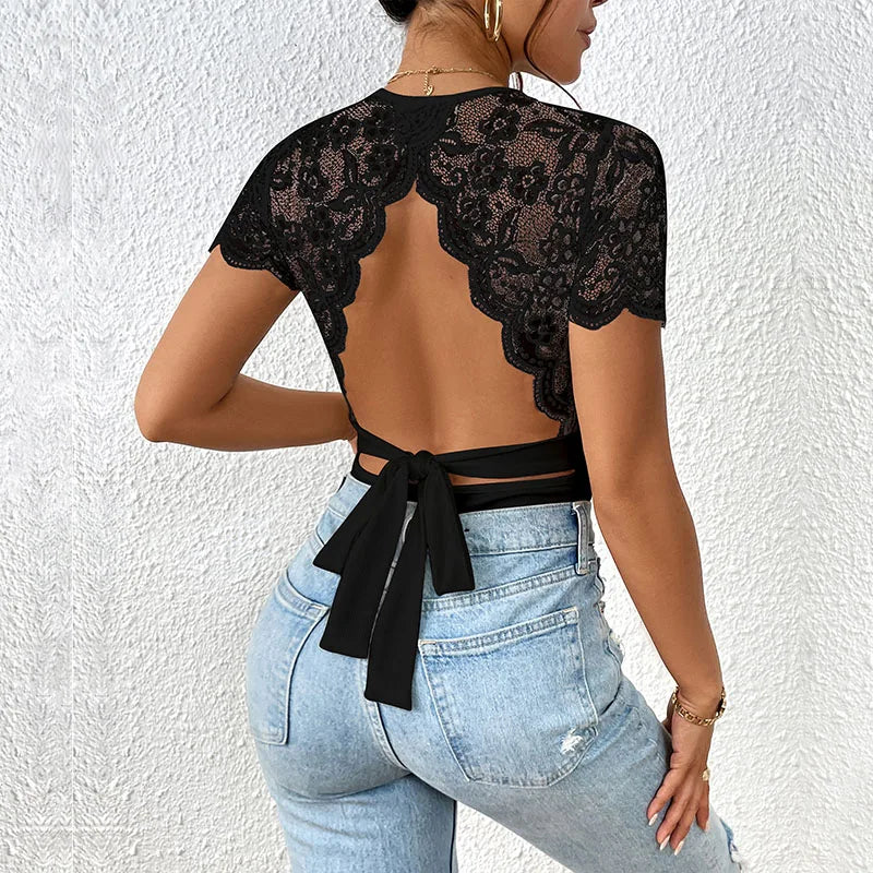 Drune - Rückenfreier Bodysuit