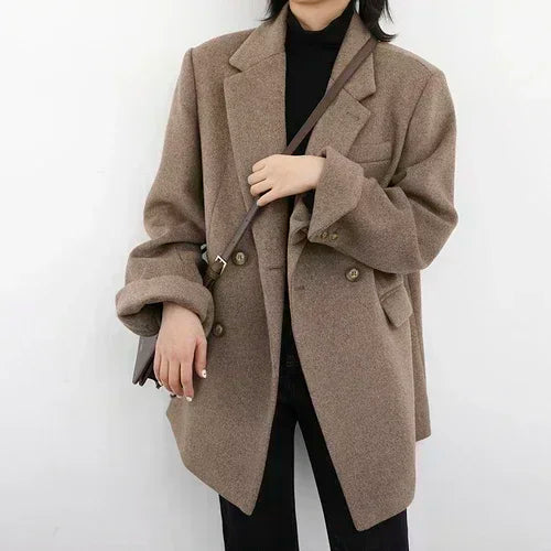 Drune | Damen Blazer - Woll Mittellange Jacke