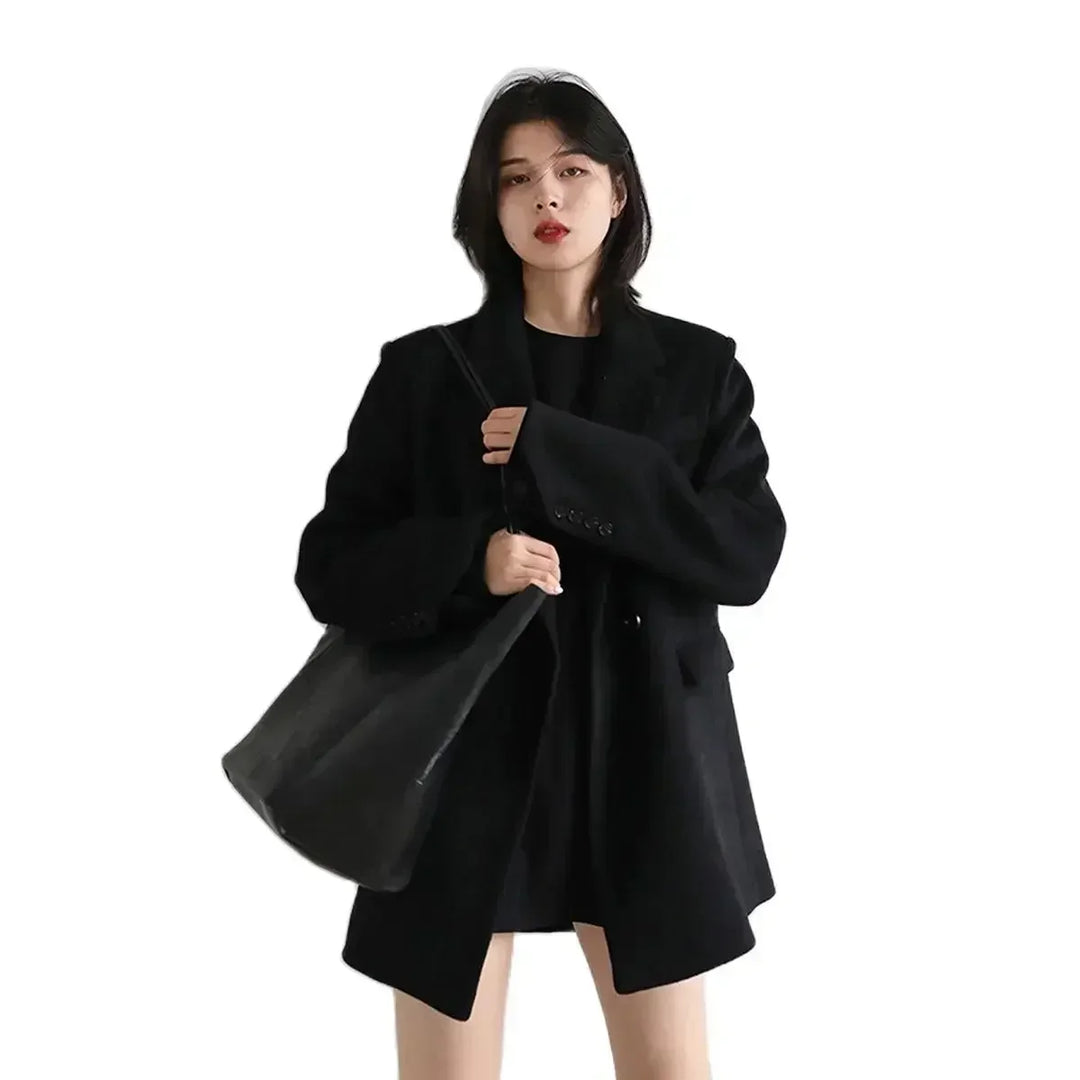 Drune | Damen Blazer - Woll Mittellange Jacke