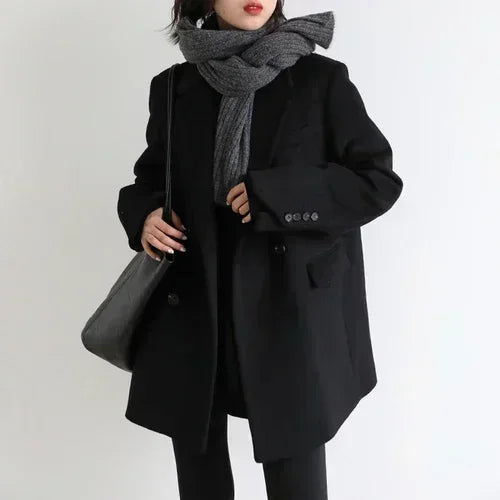 Drune | Damen Blazer - Woll Mittellange Jacke