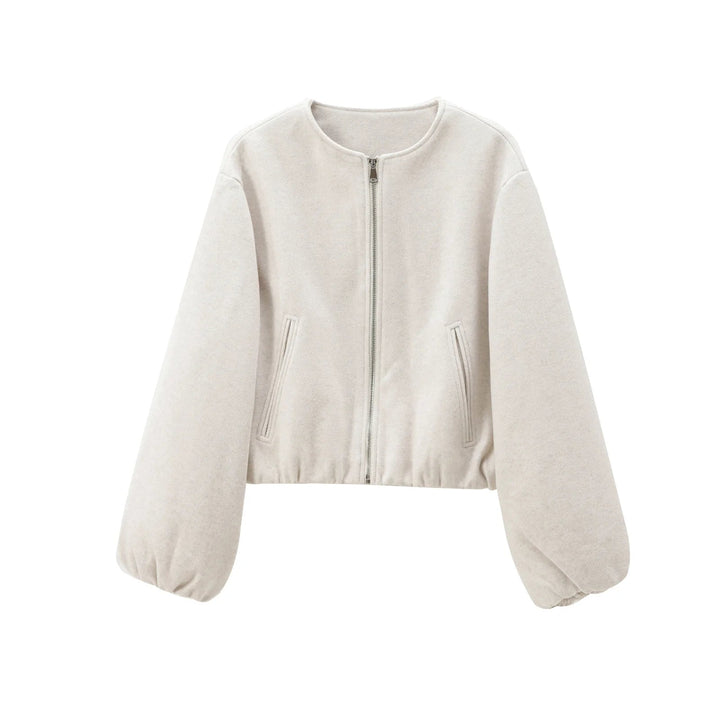 Drune | Damen Bomberjacke mit Reißverschluss und elastischer Passform