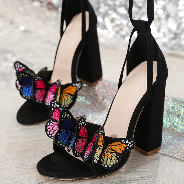 Drune | Orthopädische Damen Schmetterling High Heel Sandalen