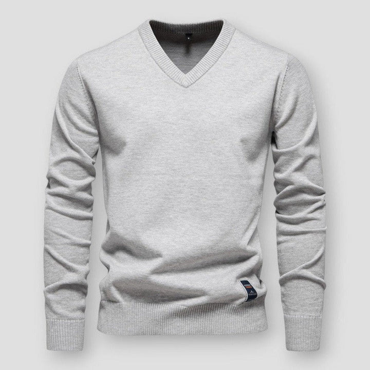 Drune | Bequemer Herbstpullover mit V-Ausschnitt für Herren