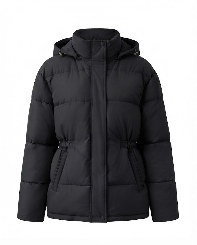 Damen oversized gesteppte Kapuzenjacke mit wärmender Thermo-Isolierung