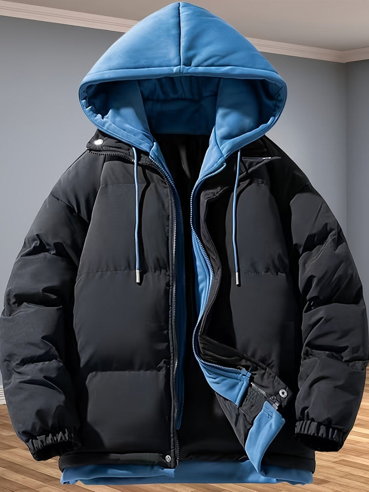 Drune | Verdickte Mittel-Lange Reißverschluss Winter Jacke Für Herren - Perfekt für Outdoor-Aktivitäten