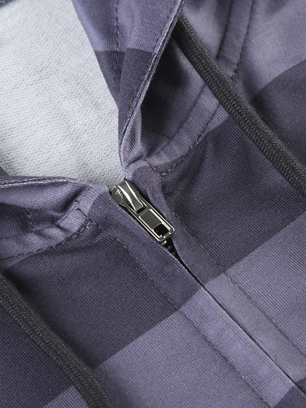 Drune | lila Streifenprint übergroße Langarm-Hoodie
