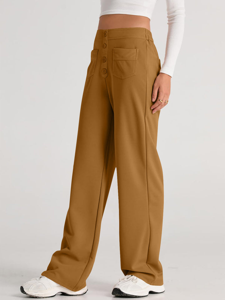 Drune | Taille Weite Hose Mit Taschen Elegant Und Komfortabel