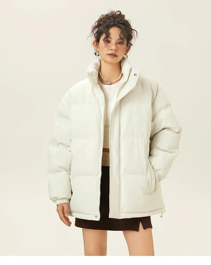 Drune | Lockere Jacke mit Stehkragen aus dickem, warmem Baumwollstoff