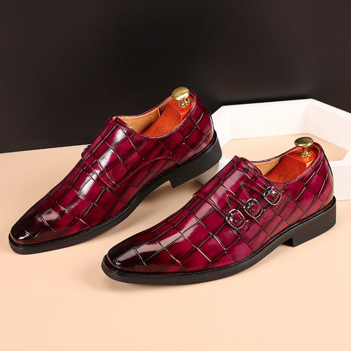 Drune | Krokodilleder Elegante Schuhe Mit Dreifacher Schnalle