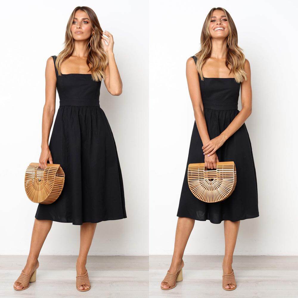 Drune | Party Einfarbiges Kleid