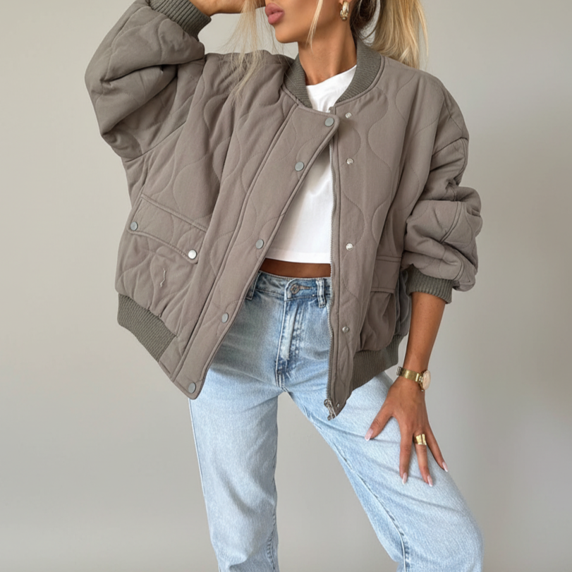 Drune | Damen Casual Comfort Gequiltete Jacke Vielseitiger Stil