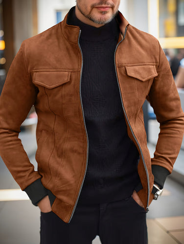 Drune | einfarbige Fleece-Winterjacke für Männer - Ideal für den Winter