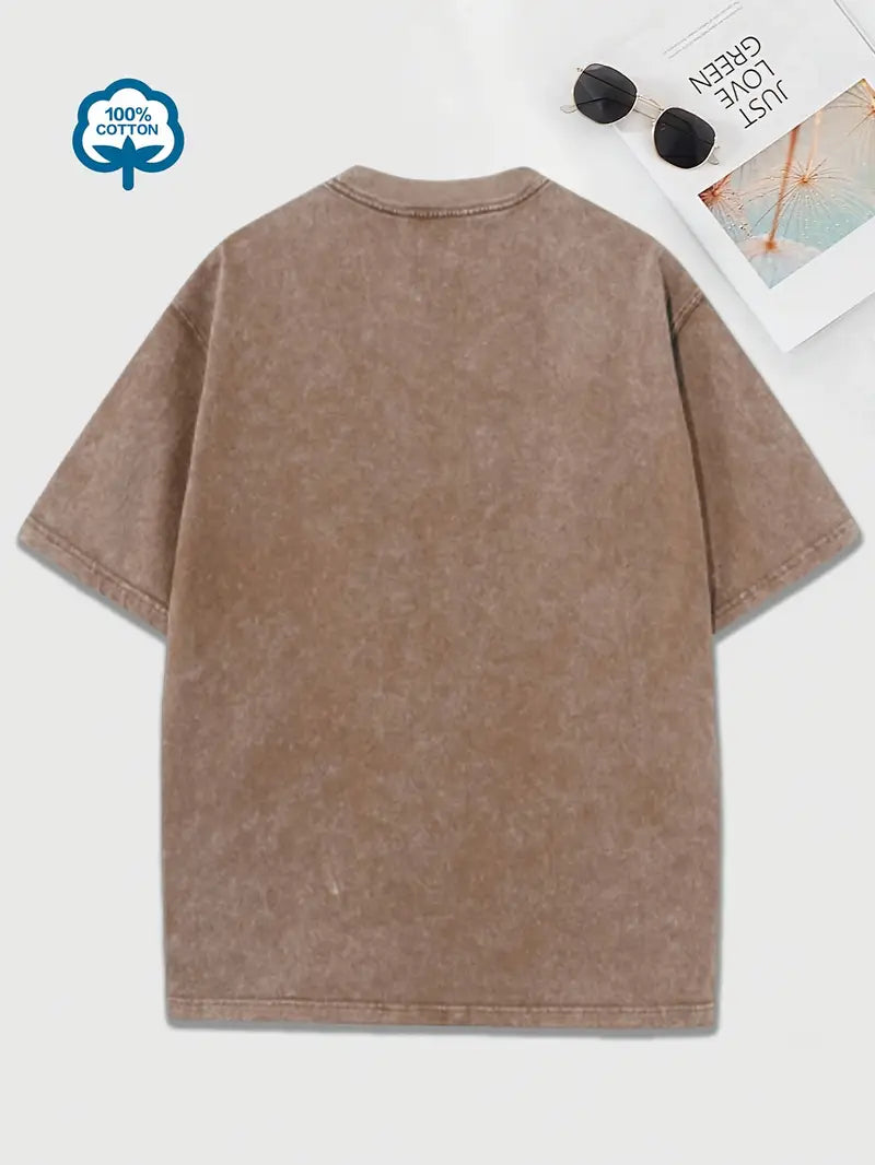 Drune | Baumwoll-T-Shirt mit Rundhalsausschnitt