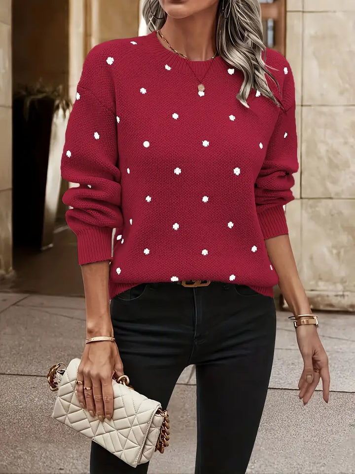 Drune | Gestickter Pullover mit Punkten