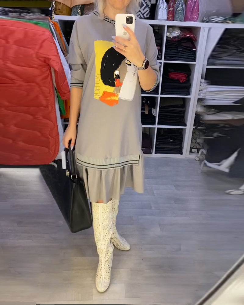 Drune | Shift Kleid mit Langen Ärmeln