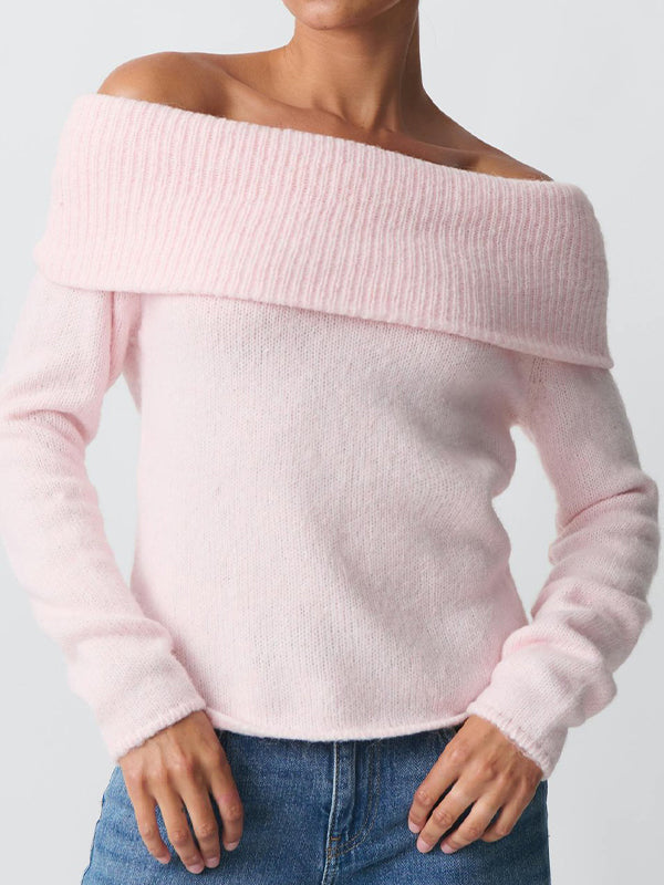 Drune | Y2k Off Shoulder Übergröße Pullover
