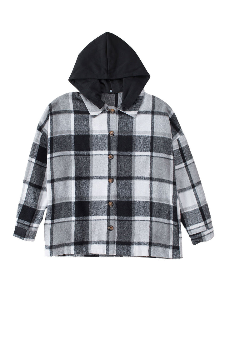 Drune | Gitter Oversized Jacke mit Kapuze Lässiger Komfort Warm und Trendy