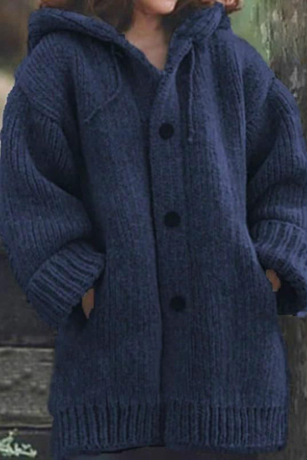 Drune | Stylischer und bequemer Khaki-Hoodie-Cardigan