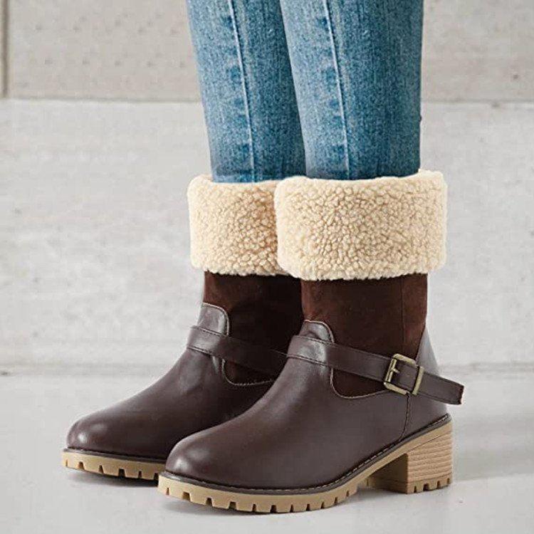 Drune | Schicke Herbst Knöchelstiefel mit Schnalle für Frauen