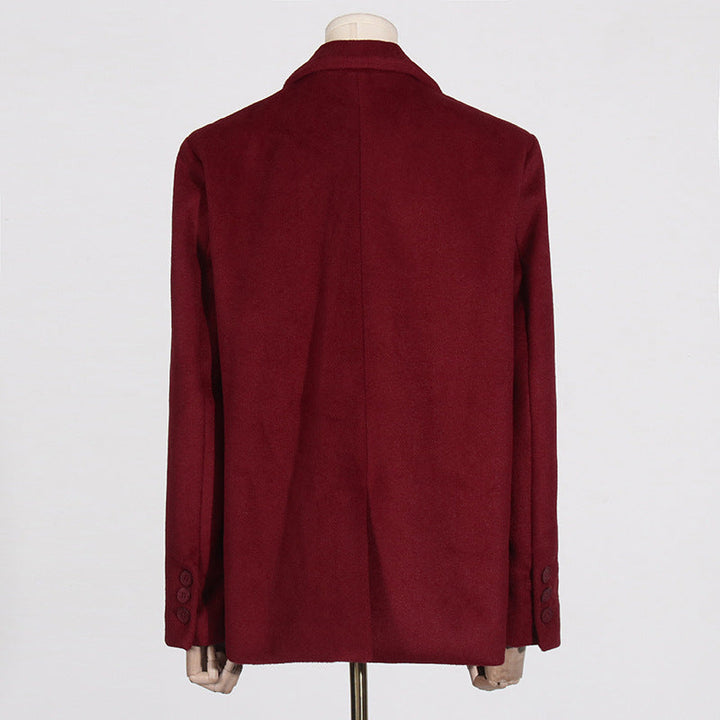 Drune | Warme Damen Wolljacke mit Gürtel und Kurzer Passform