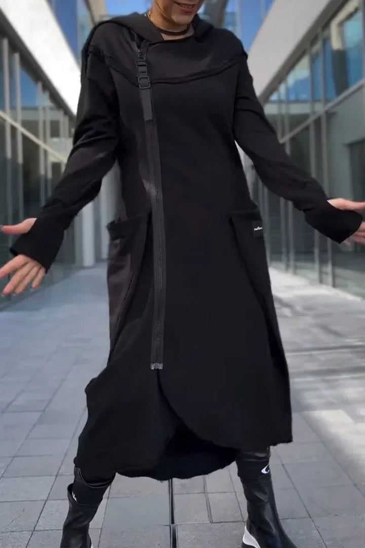 Drune | Langes Hoodie-Kleid mit modernem Schnitt