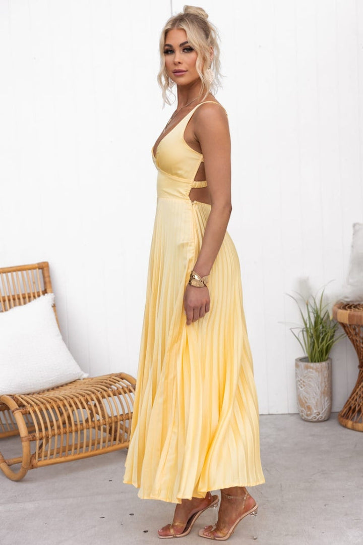 Drune | Tucson Sunset Faltenrücken Elastisches Regenschirm-Maxikleid