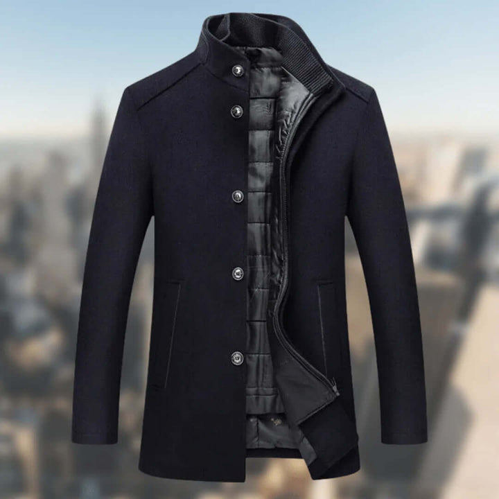Drune | Herren Warmer Wintermantel mit Stehkragen