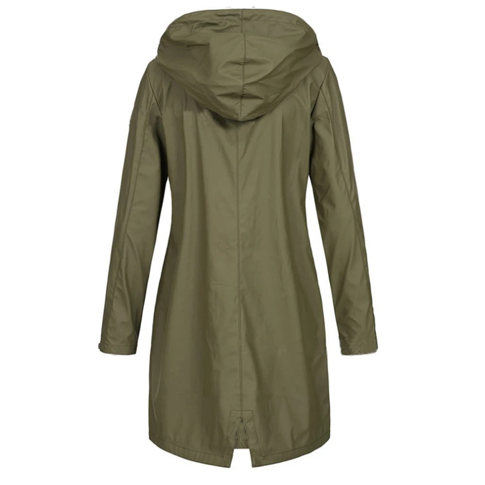 Drune | Damen Lange Herbstjacke Hoher Kragen