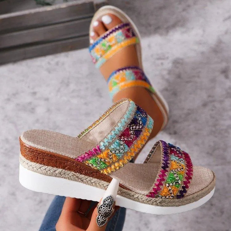Drune | Sommer-Sandalen mit Leinenboden